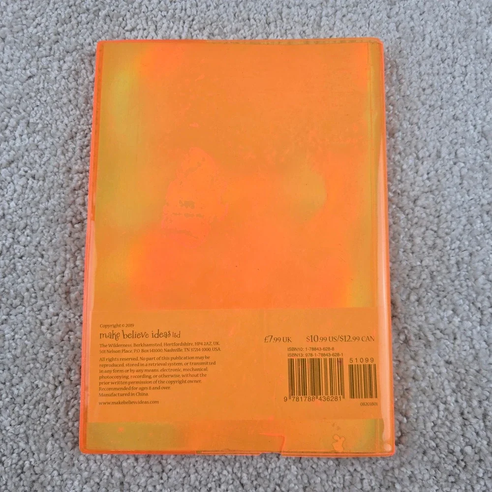Make Believe Ideas Journal Neon Orange Glow For It Lined Notebook Kids Diary